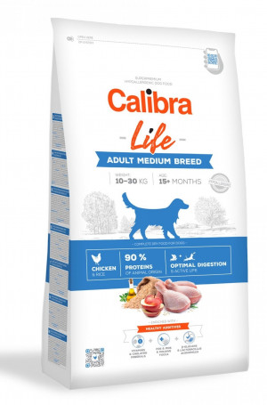 Calibra Dog Life ADULT MEDIUM Chicken - sausā barība suņiem 2.5kg